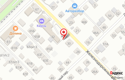 Служба заказа легкового транспорта Олимп в Железнодорожном переулке на карте
