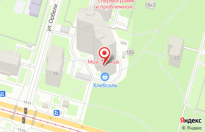 Продовольственный магазин Хлеб & Соль на площади Мужества на карте