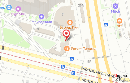 Салон связи МегаФон на проспекте Испытателей на карте