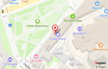 Компания Сутки-Питер на Петроградской на карте
