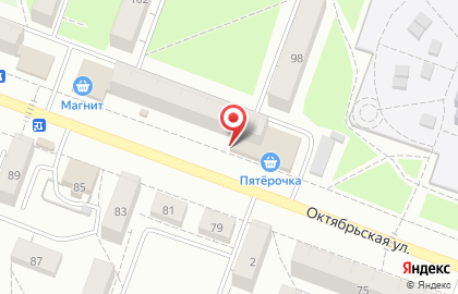 Магазин Лакомка на Октябрьской улице на карте