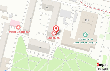 Клиника Евромед в Орджоникидзевском районе на карте