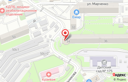 Продуктовый магазин Ермак в Первореченском районе на карте