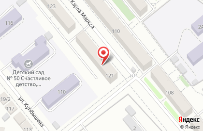 Продуктовый магазин Наташа на улице Карла Маркса на карте