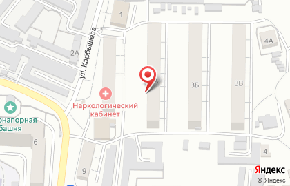 Киоск по продаже фруктов и овощей, Ленинский округ на улице Карбышева на карте