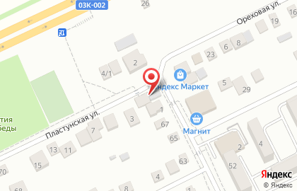 Мясной магазин на Пластунской улице на карте