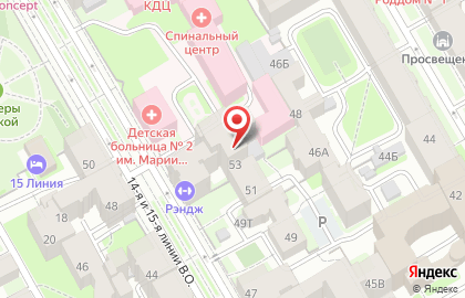 Клуб единоборств Range в Василеостровском районе на карте