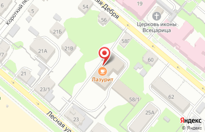Кафе Лазурит на улице Нижняя Дебря на карте
