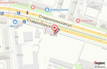 Шинный центр Пин-Авто на Ставропольской улице на карте
