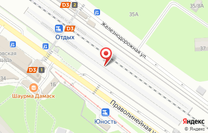 Отдых, железнодорожная станция на Московской площади на карте