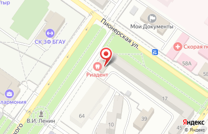 Стоматологическая клиника Риадент на улице Горького на карте