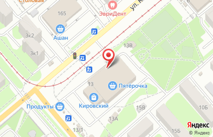 Продовольственный магазин в Пролетарском районе на карте