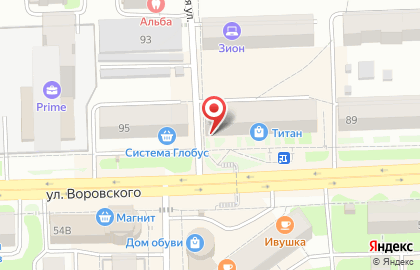 Аптека Планета Здоровья на улице Воровского, 91 на карте