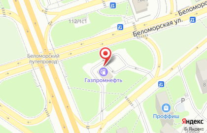 Автомойка Газпромнефть на Беломорской улице на карте