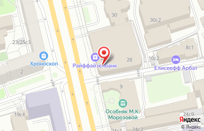 Банкомат Райффайзенбанк на Смоленская-Сенной площади на карте