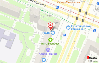 Магазин мясной и молочной продукции Фермер в Санкт-Петербурге на карте