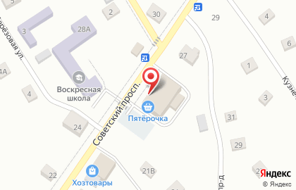 Магазин хозяйственных товаров на Советском проспекте, 25 на карте