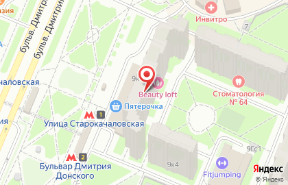 Автошкола СкайАвто на бульваре Дмитрия Донского на карте