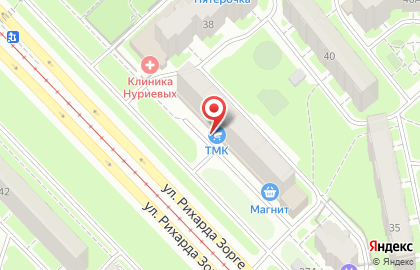 Магазин инструмента и оборудования ТМК на улице Рихарда Зорге на карте