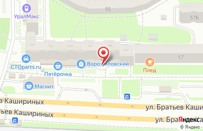 Магазин игрушек и головных уборов в Калининском районе на карте