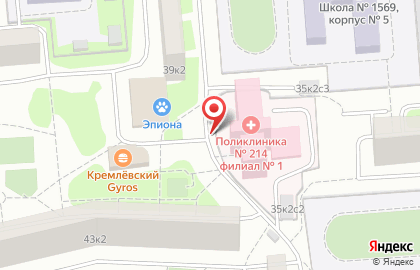 Киоск по продаже хлебобулочных изделий, район Зябликово на Ореховом бульваре на карте