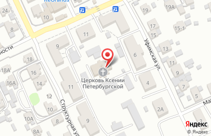 Храм Святой Блаженной Ксении Петербургской в Железнодорожном районе на карте