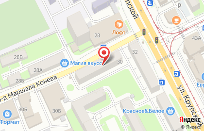 Клиника Смолдент на улице Крупской на карте