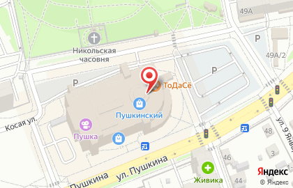 Магазин японских ножей Togiro на улице Пушкина на карте