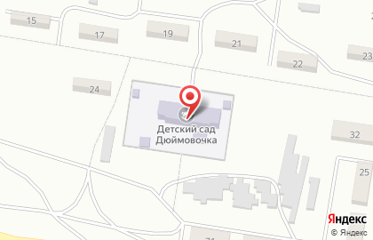 Детский сад Дюймовочка на улице микрорайона на карте