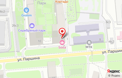 Студия маникюра и красоты SODA на метро Октябрьское поле на карте