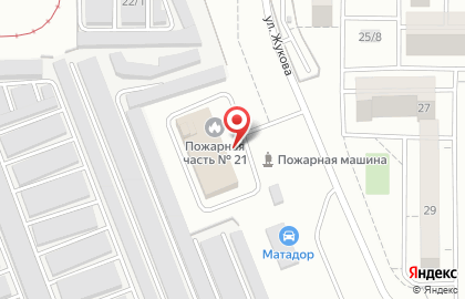 Пожарная часть №21 в Орджоникидзевском районе на карте