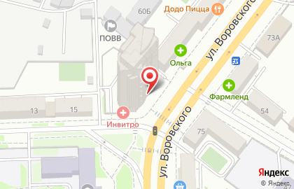 СберБанк на улице Воровского, 62 на карте