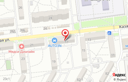 Магазин спортивного питания Чемпион на Казахской улице на карте