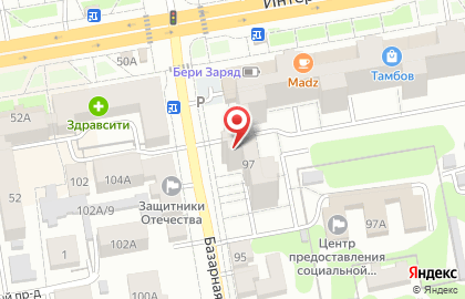 Салон красоты Галатея на Базарной улице на карте