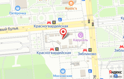 Subway на улице Ореховый на карте