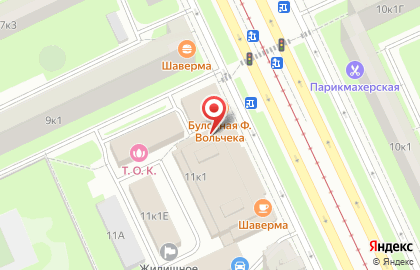 Киоск по ремонту обуви на проспекте Солидарности на карте