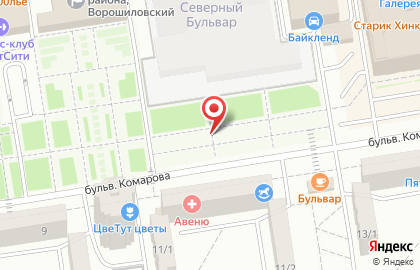 Осьминожек на бульваре Комарова на карте