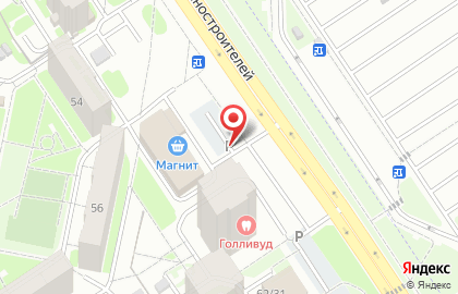 Супермаркет Магнит у дома на проспекте Машиностроителей, 58 на карте