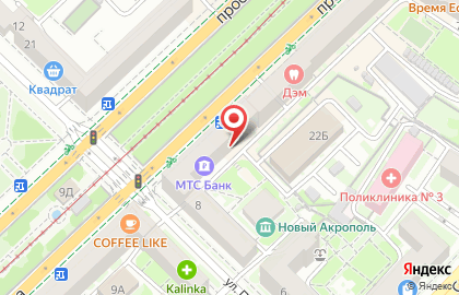 Волгоградский филиал Банкомат, КБ ЛОКО-Банк в Центральном районе на карте