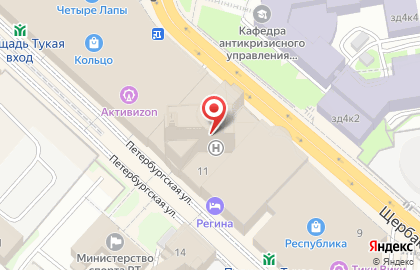 Супермаркет Кольцо на Петербургской улице на карте
