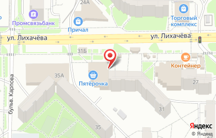 Мясное раздолье на улице Лихачёва на карте