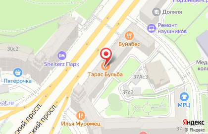 Тарас Бульба на Ленинском проспекте на карте