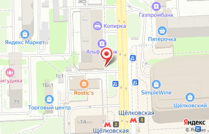 Сеть шаурменных Донеретто на Щёлковской на карте