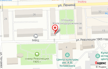 Управление Федеральной службы государственной регистрации, кадастра и картографии по Республике Мордовия на улице Ленина на карте