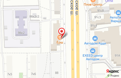 Ресторан Ёрш на Варшавском шоссе на карте
