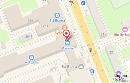 Кафе Волна на Большой Санкт-Петербургской улице на карте