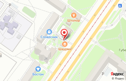Киоск фастфудной продукции Гурман в Засвияжском районе на карте