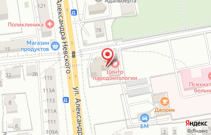 Центр пародонтологии на улице Александра Невского на карте
