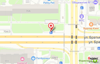 Торговая сеть Хлебница на улице Молодогвардейцев, 70а/2 на карте