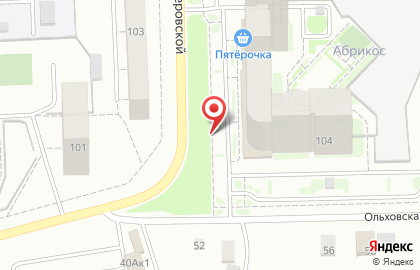 Автостоянка на ул. Софьи Перовской, 106а на карте